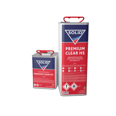 Лак 2K SOLID PREMIUM CLEAR HS (5000+2500мл) - системы HS (в комп. с отвердит.)